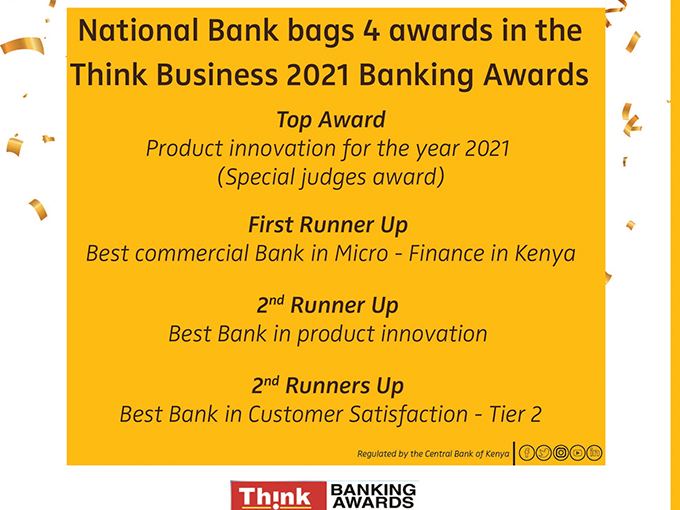 KCB Bank, National Bank of Kenya Bag 15 Banking Awards